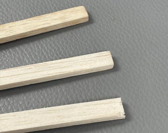 Balsa wood strip, 1 x 0.5 cm, length from 25 to 55 cm