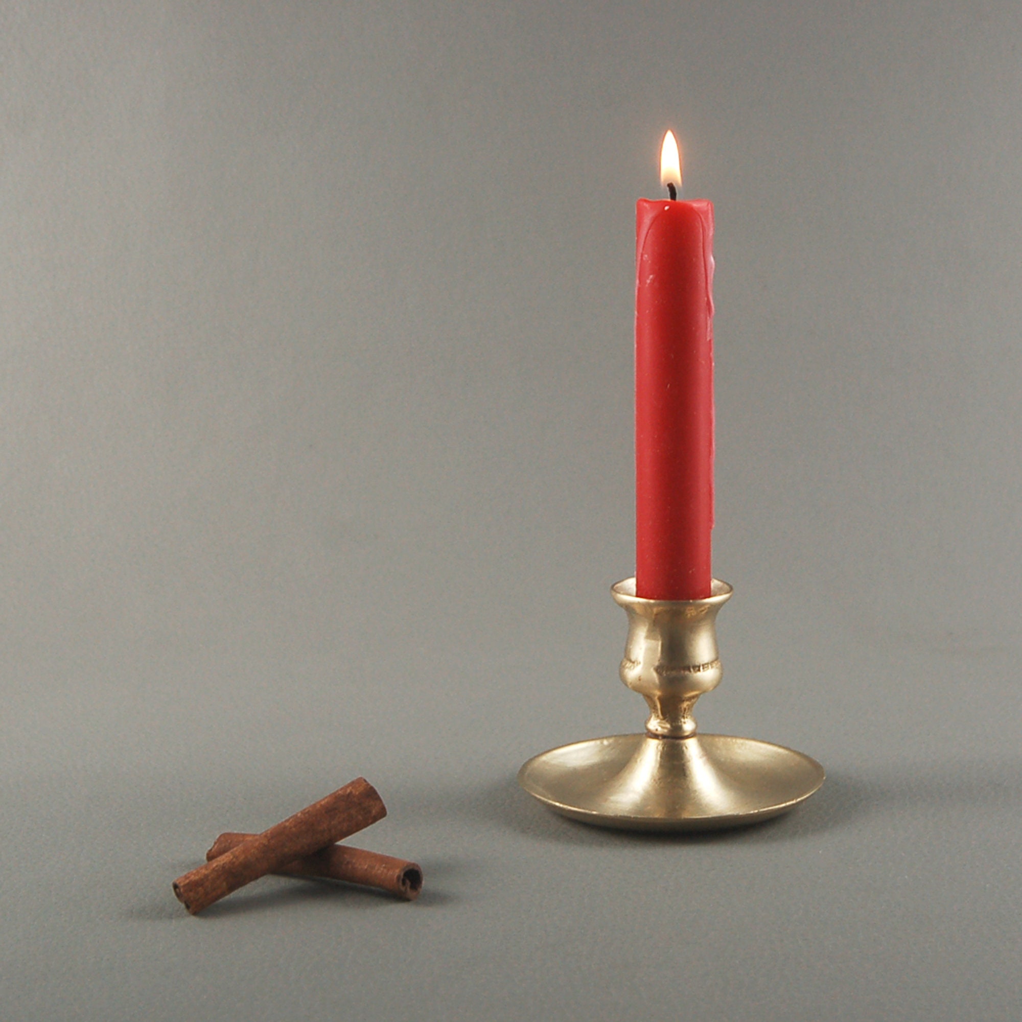 Bougeoir Des Années 60 en Laiton Mat