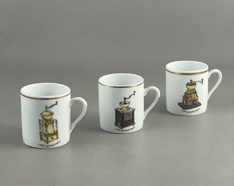 Grandma's Coffee Porcelain Cups from Chauvigny
