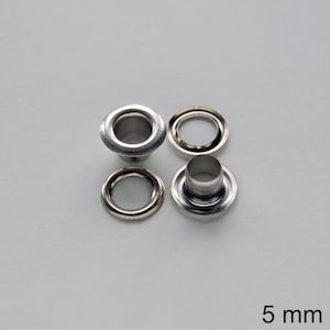 Silver Metal Eyelet 5 10 or 17 mm decreasing price 5 mm