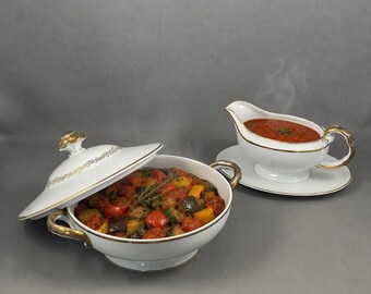 Thomas Bavaria vintage porcelain vegetable and gravy boat