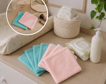 Washable wipes made of bamboo and OEKO-TEX certified cotton gauze