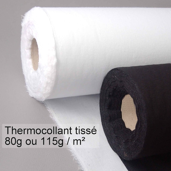 Tissu thermocollant 80 ou 115 gr/m2 blanc ou noir tarif dégressif -   France