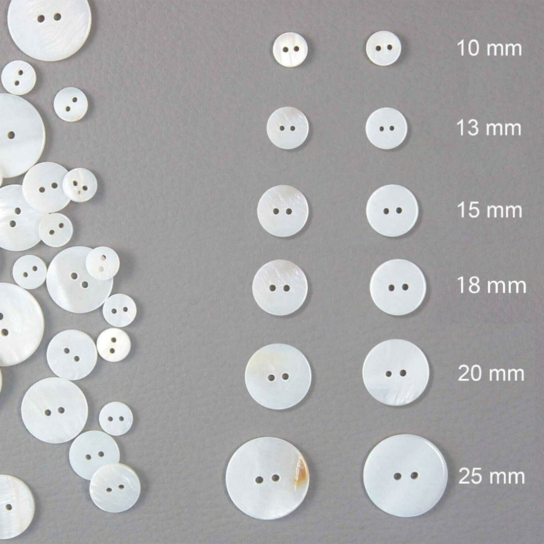 Bouton Akoya Nacre blanc 10, 13, 15, 18, 20 ou 25 mm tarif dégressif ...