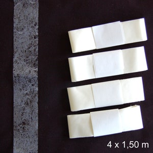 Vit stryktejp, 25 mm bred, 4 x 1,50 m