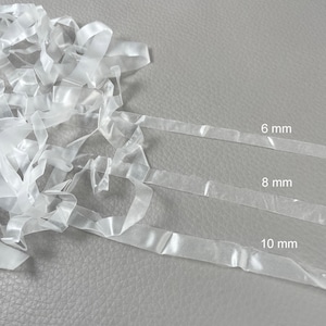 Transparent elastic laminate 6, 8 or 10 mm wide decreasing price