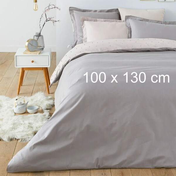 100x130 cm Housse de couette bicolore coton tissu oeko-tex