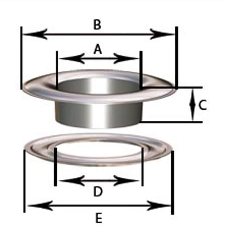 Silver Metal Eyelet 5 10 or 17 mm decreasing price image 5