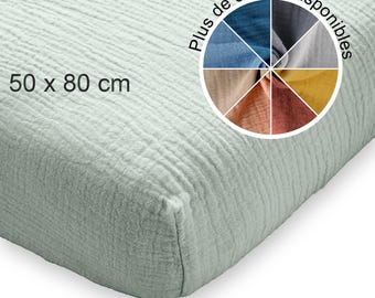 50x80 cm Double Gauze Fitted Sheet Oeko-Tex certified fabric