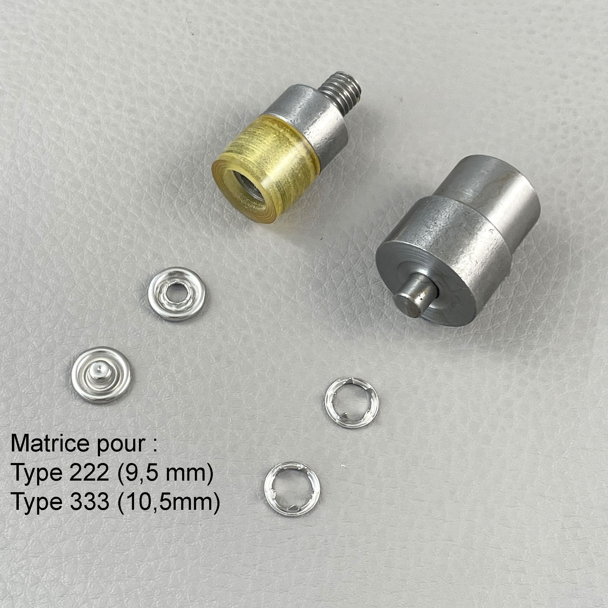 Lot De 10 Jeux De Boutons-pression Pour Jersey - Argenté, 9.5mm, Avec Griffes De 3.5mm - Fabriqué En France (Neuf)