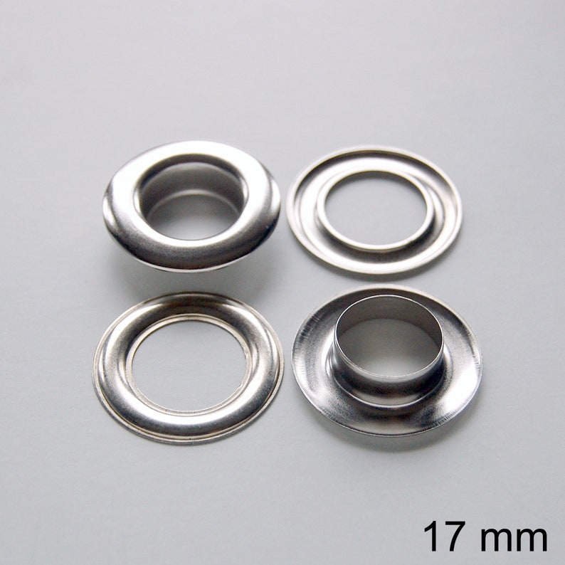 Silver Metal Eyelet 5 10 or 17 mm decreasing price 17 mm