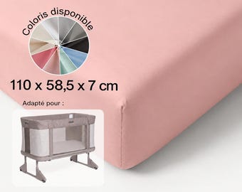 Co-sleeping bed sheet for mattress 58.5 x 110 x 7 cm, Oeko-Tex fabric