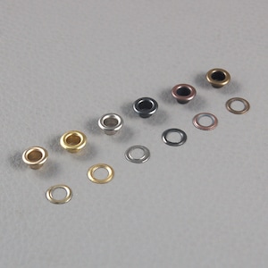 5 mm Metal Eyelet, decreasing price, 6 shades to choose from