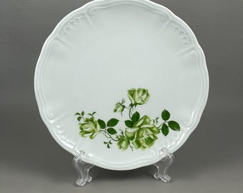Winterling Bavaria vintage porcelain plate with green floral decoration