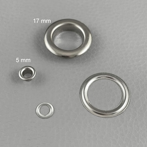 Silver Metal Eyelet 5 or 17 mm decreasing price
