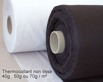 Thermocollant Viseline non tissé 40 50 ou 70 gr au m2 blanc ou noir tarif dégressif