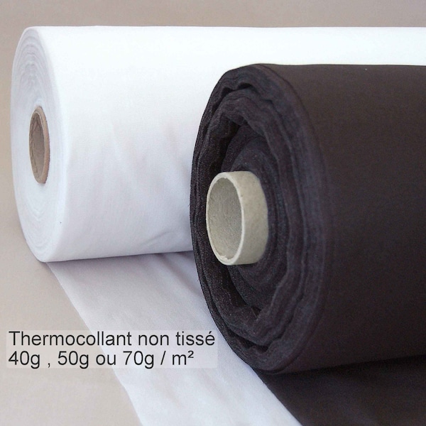 Viseline non tessuta termoadesiva 40 50 o 70 gr per m2 bianco o nero tasso decrescente