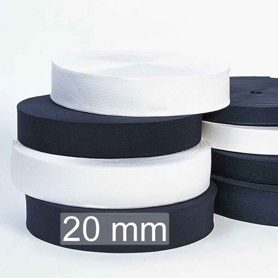 Nastro Elastico Elastico Nero 25mt X 25mm - Per Abbigliamento E Fai Da Te Nastro Elastico 25mm Nero - 2