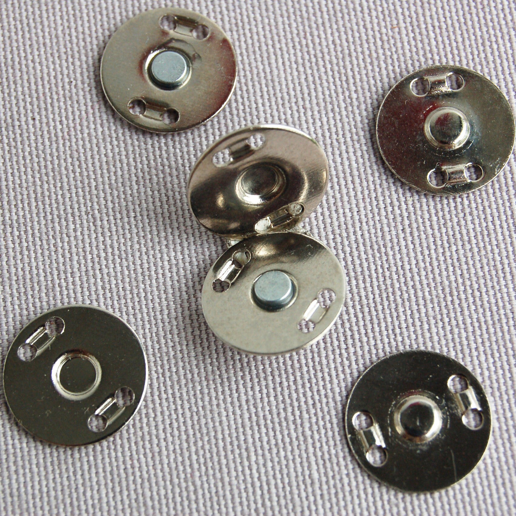 Boutons pression 10 sets métal gunmetal noir 12 mm bouton pression anorak  nickel