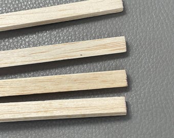 Balsa wood strip, 1 x 0.5 cm, length 75 to 100 cm