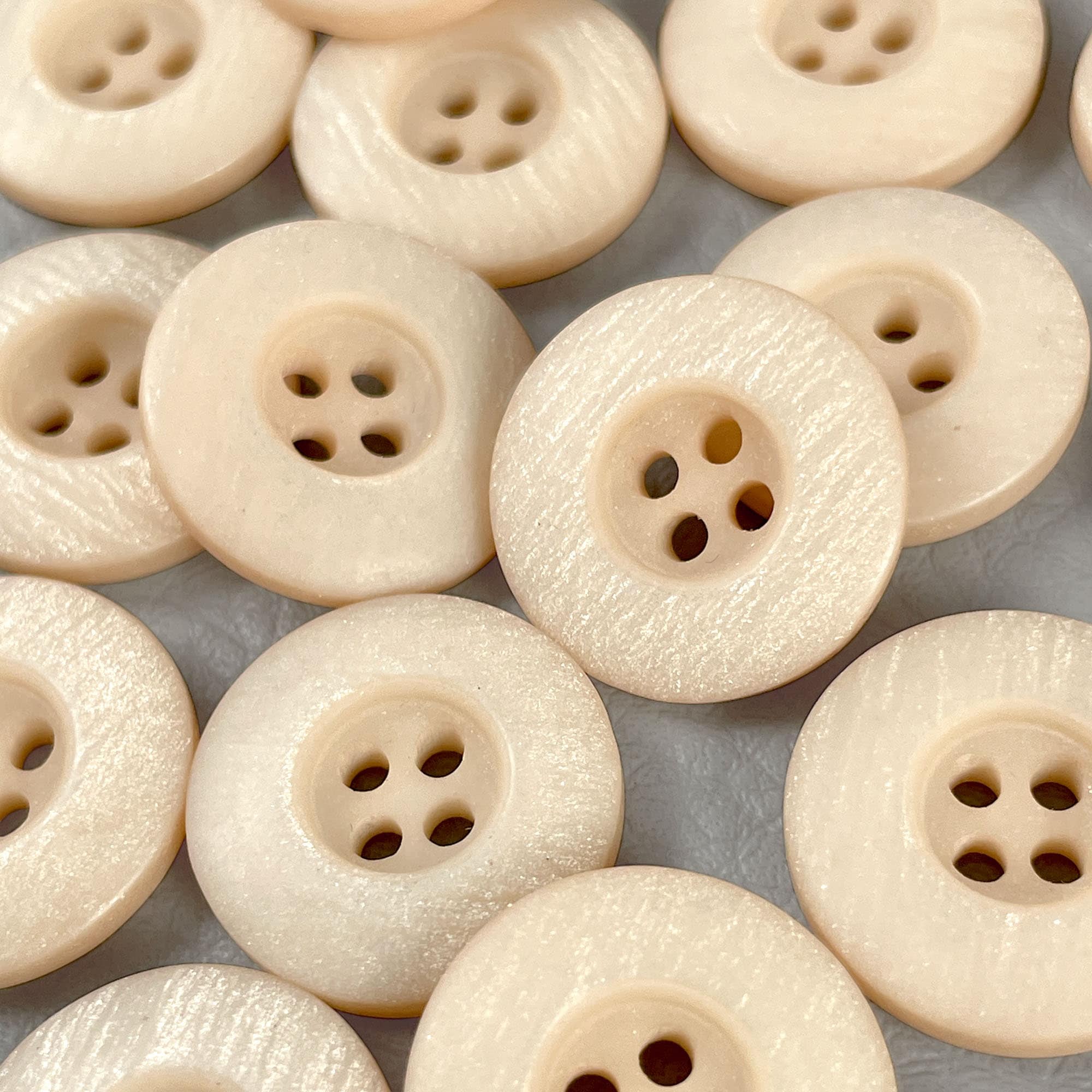 Lot De 12 Boutons Vintage Carrés 22,5mm - Plastique Brun Orangé Strié - Pour Manteau, Tricot, Déco - Occasion