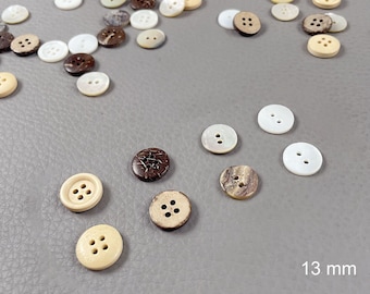 button 13 mm natural decreasing price