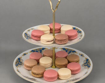 GKC Bavaria Vintage Porcelain 2-Tier Cake Stand