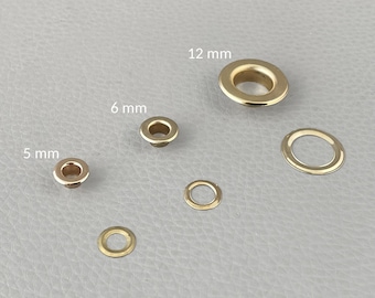 Oeillet Metal Couture Doré 5  6 ou 12 mm tarif dégressif