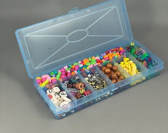 Box of beads and accessories for jewelry making
