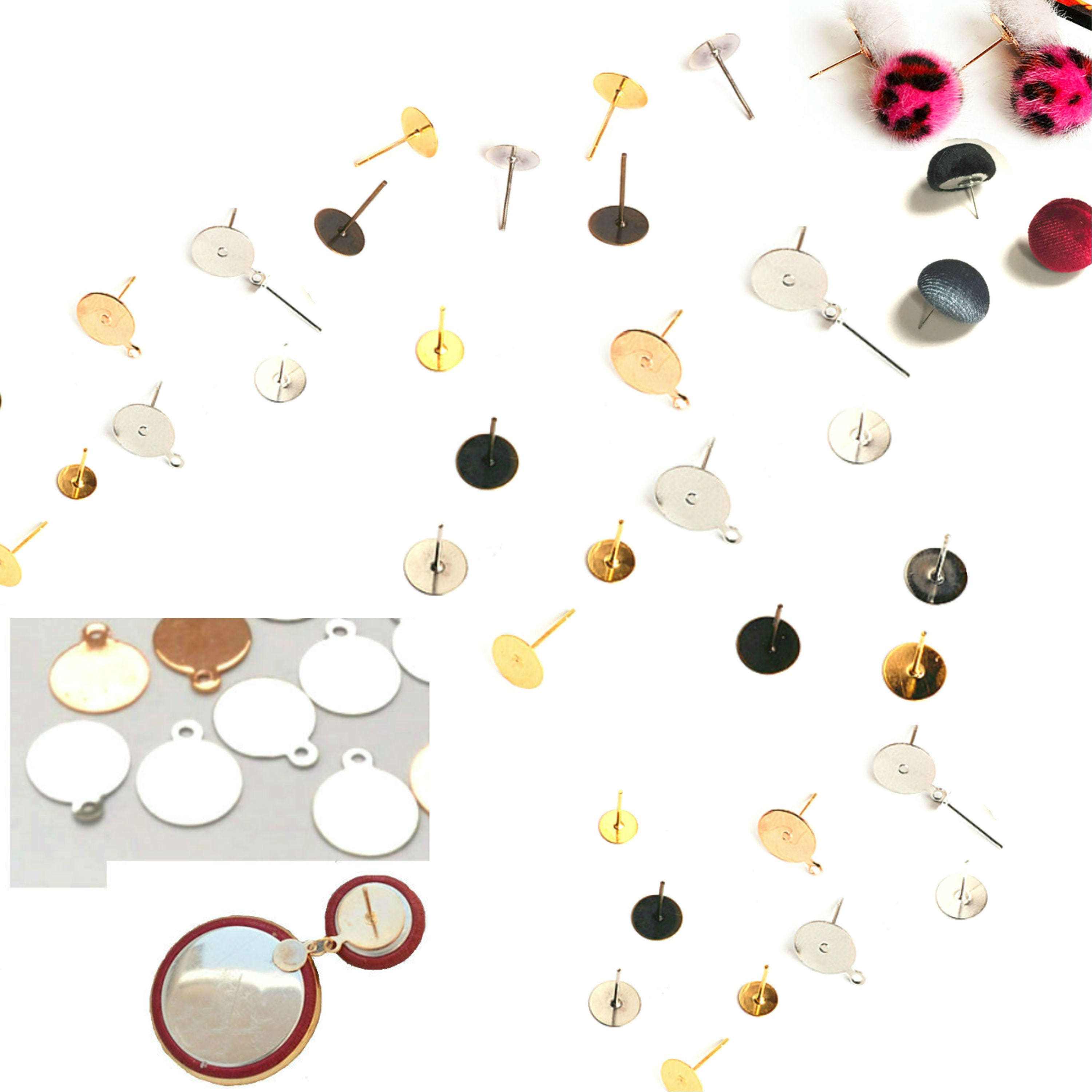 DIY Earring making Kit Bases earring post Supplies Flat Back Etsy