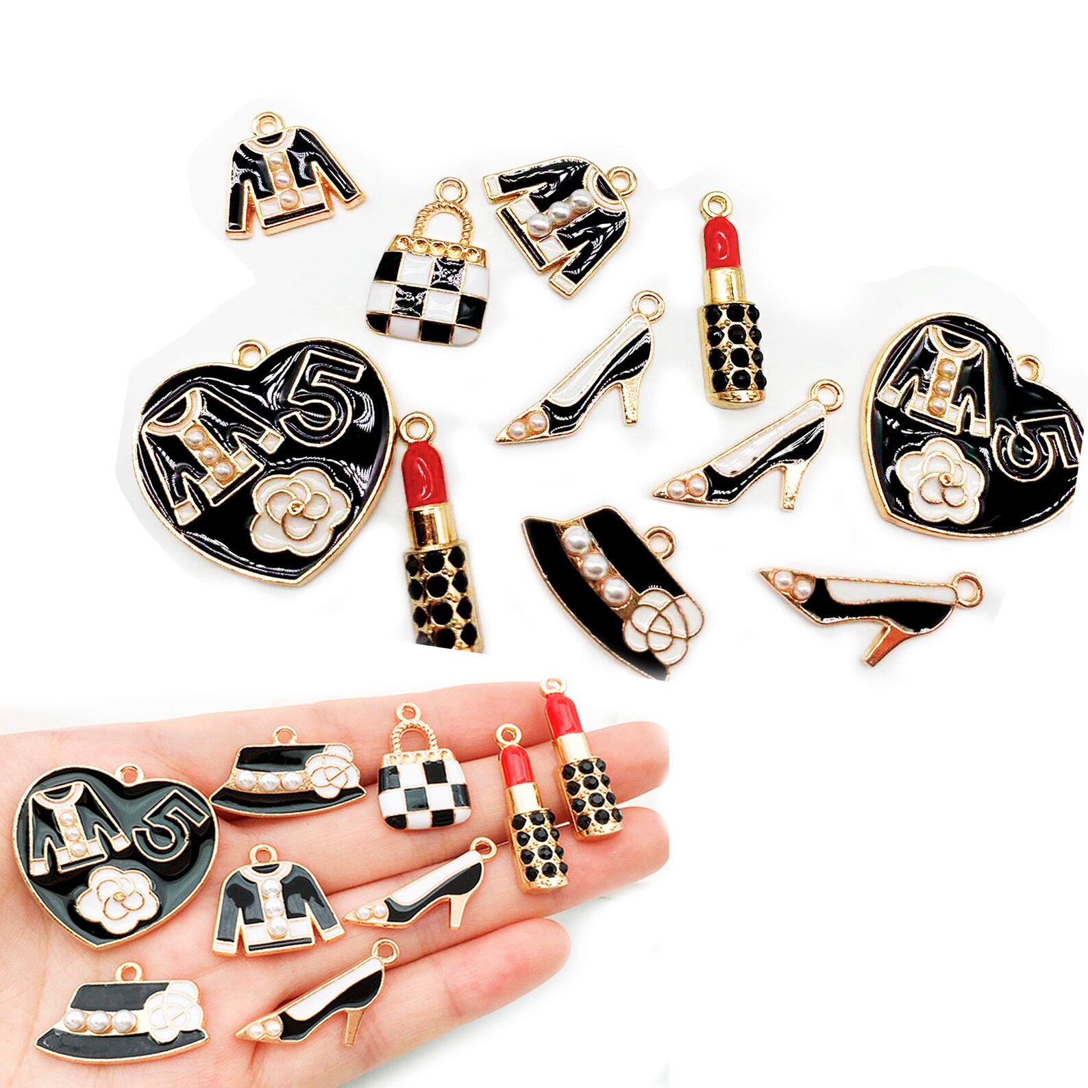 18 Pcs Designer Charms for bracelet bulk Fashion juicy Etsy