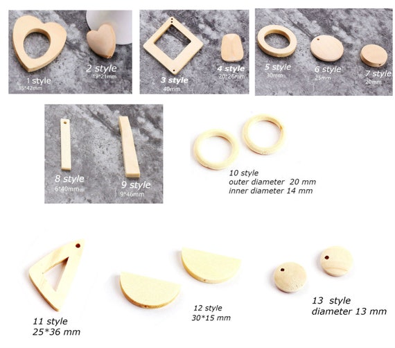 10pcs Semicircle Wood Beads Jewelry Fashion DIY Kids Toys Craft Accessories