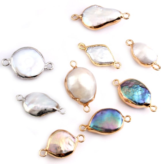 Genuine Freshwater Pearl Connectors for Jewellery Making
