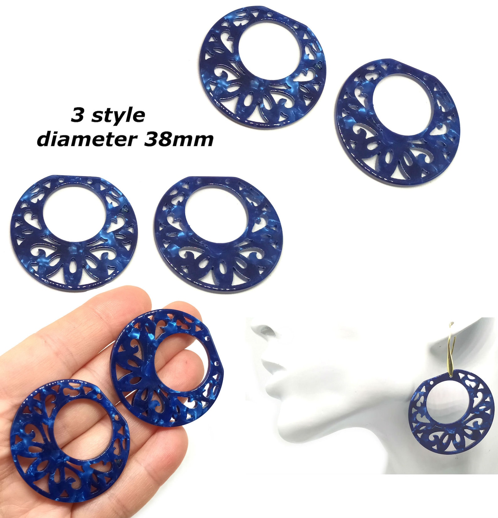 Acrylic earring blanks DIY earrings acrylic pendant resin Etsy