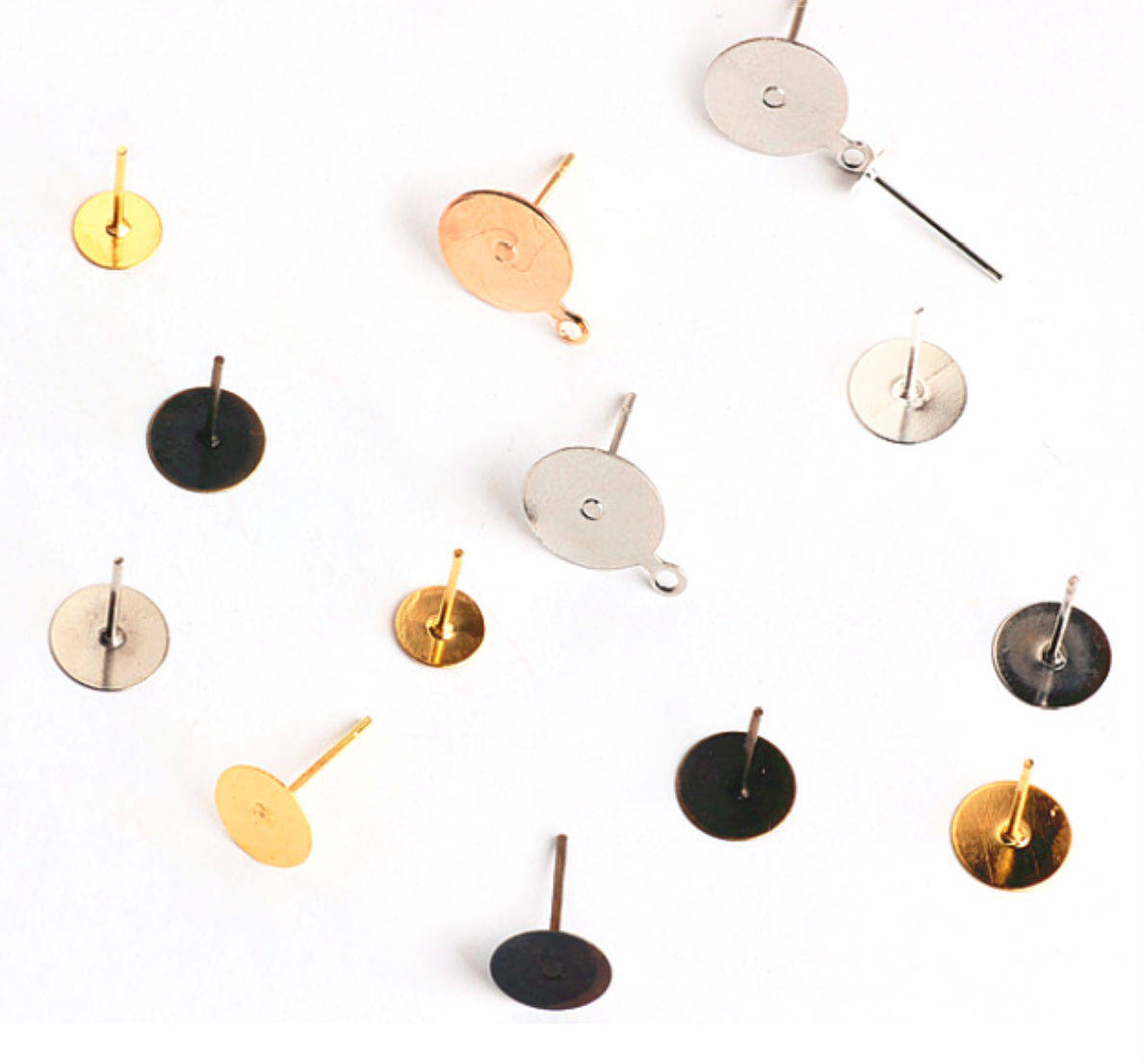 DIY Earring making Kit Bases earring post Supplies Flat Back Etsy