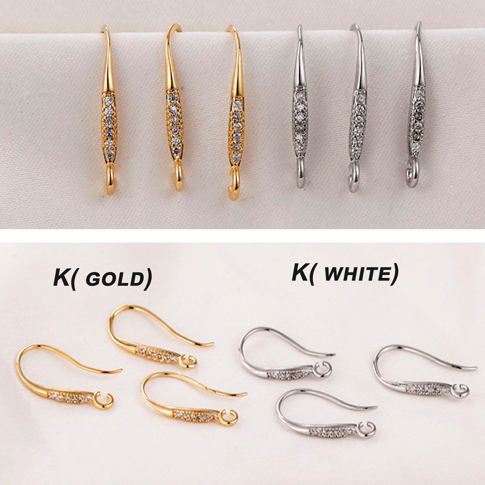 Earring hook 14k earring post DIY earring making small hoop Etsy