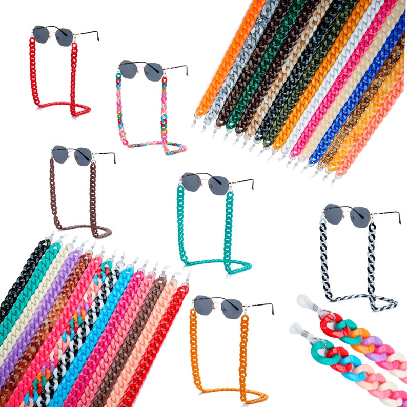 Eyeglass chain Acrylic Chains Eyewear Retainer Sunglasses Etsy