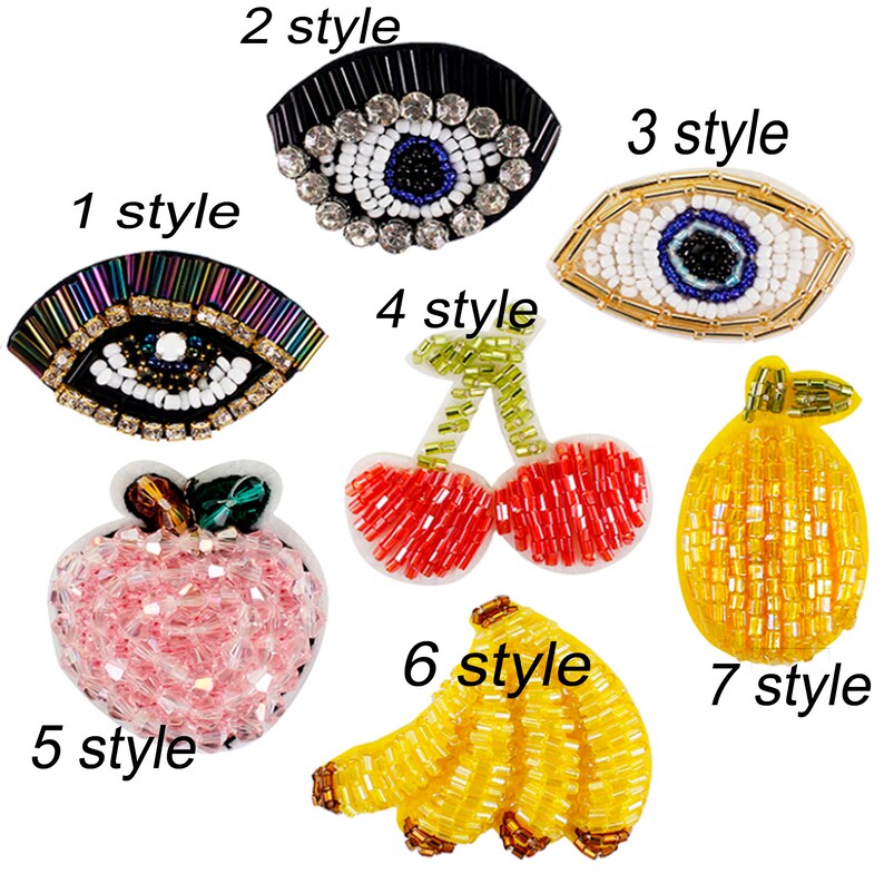 Sequin Patch for Jacket Rhinestone Applique Bead Fabric DIY Etsy