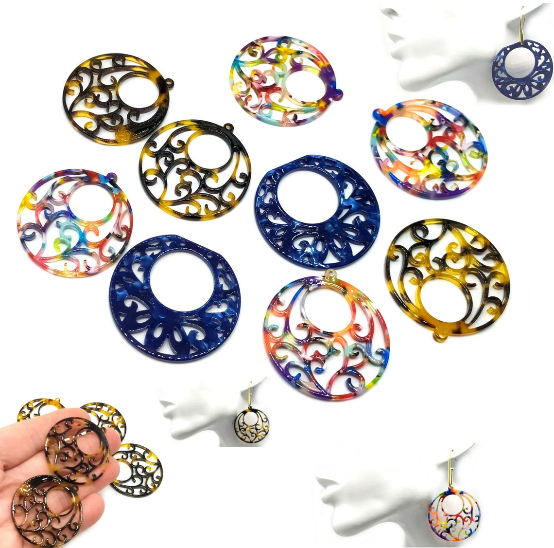 Acrylic earring blanks DIY earrings acrylic pendant resin Etsy