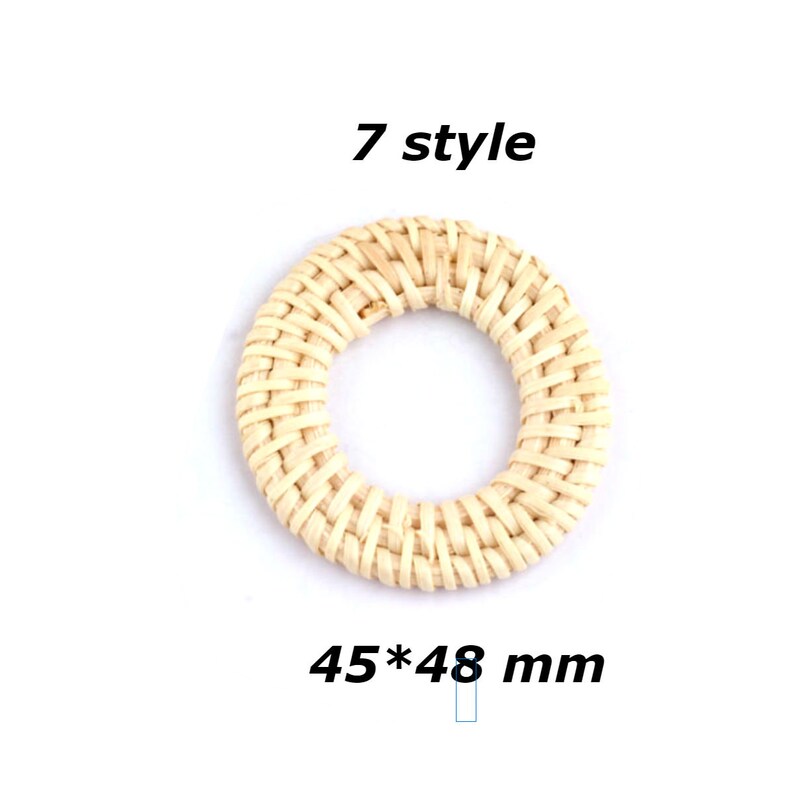 Rattan charms for jewelry making rattan pendant geometric Etsy