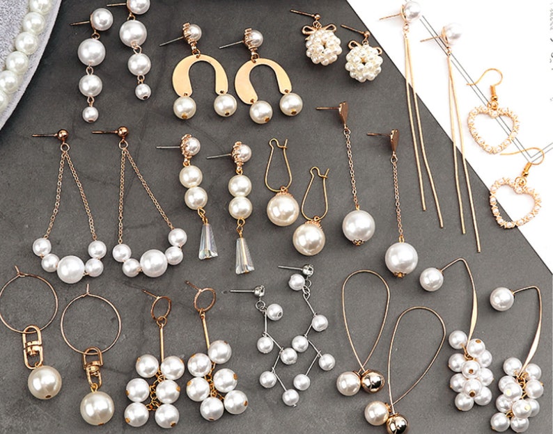 Earring Kit White Gold DIY Earring Making Components Etsy