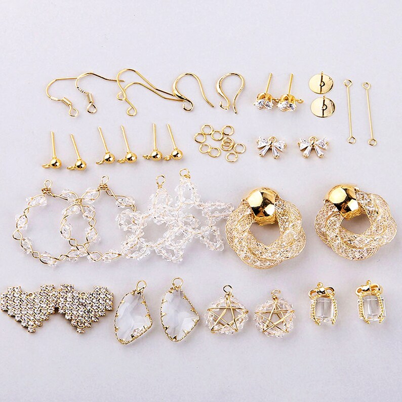 Earring Making Kit Gold_ Jewelry Making Kit_ Earring Making Etsy