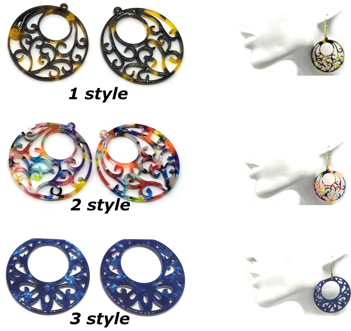 Acrylic earring blanks DIY earrings acrylic pendant resin Etsy