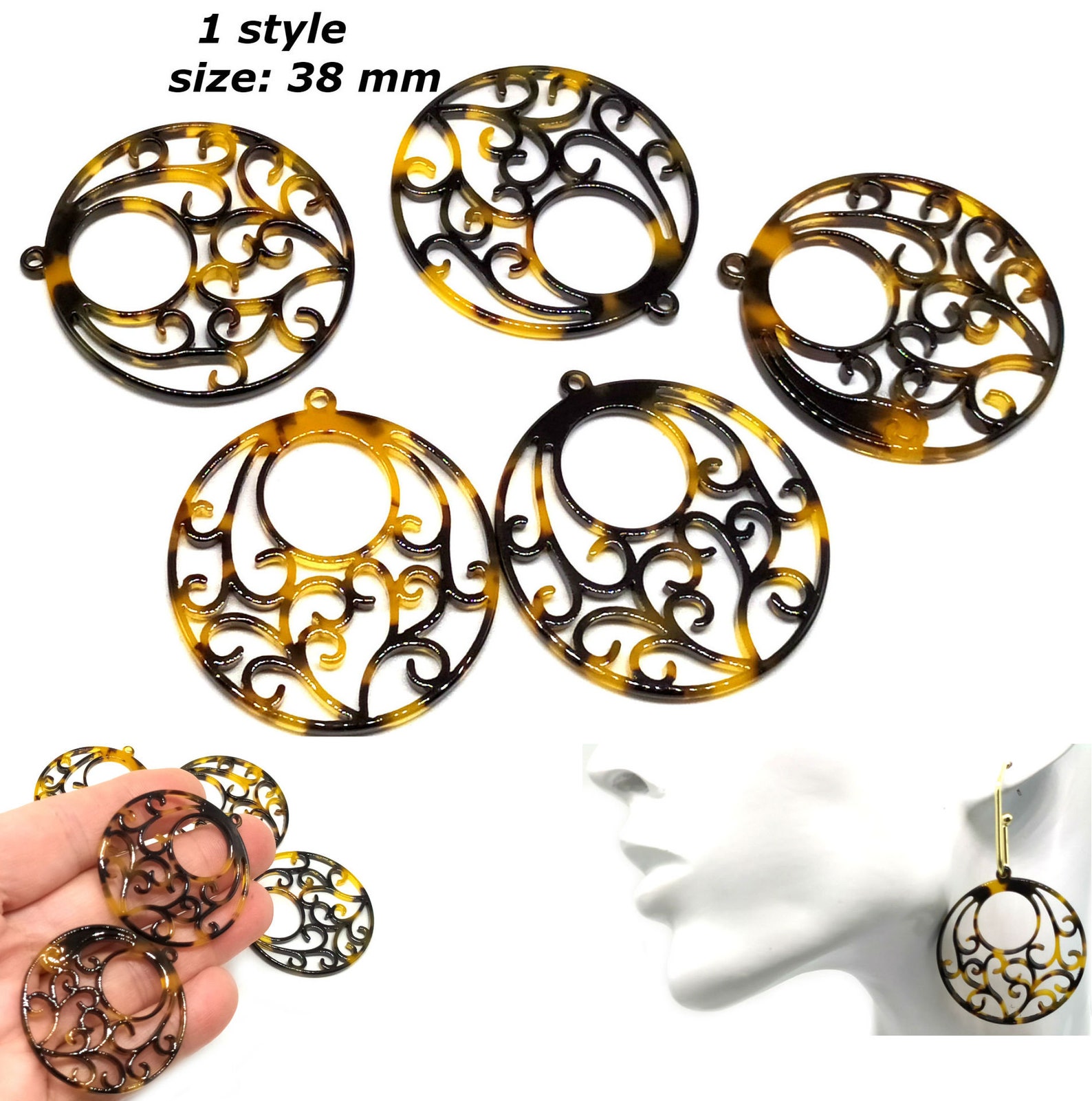 Acrylic earring blanks DIY earrings acrylic pendant resin Etsy