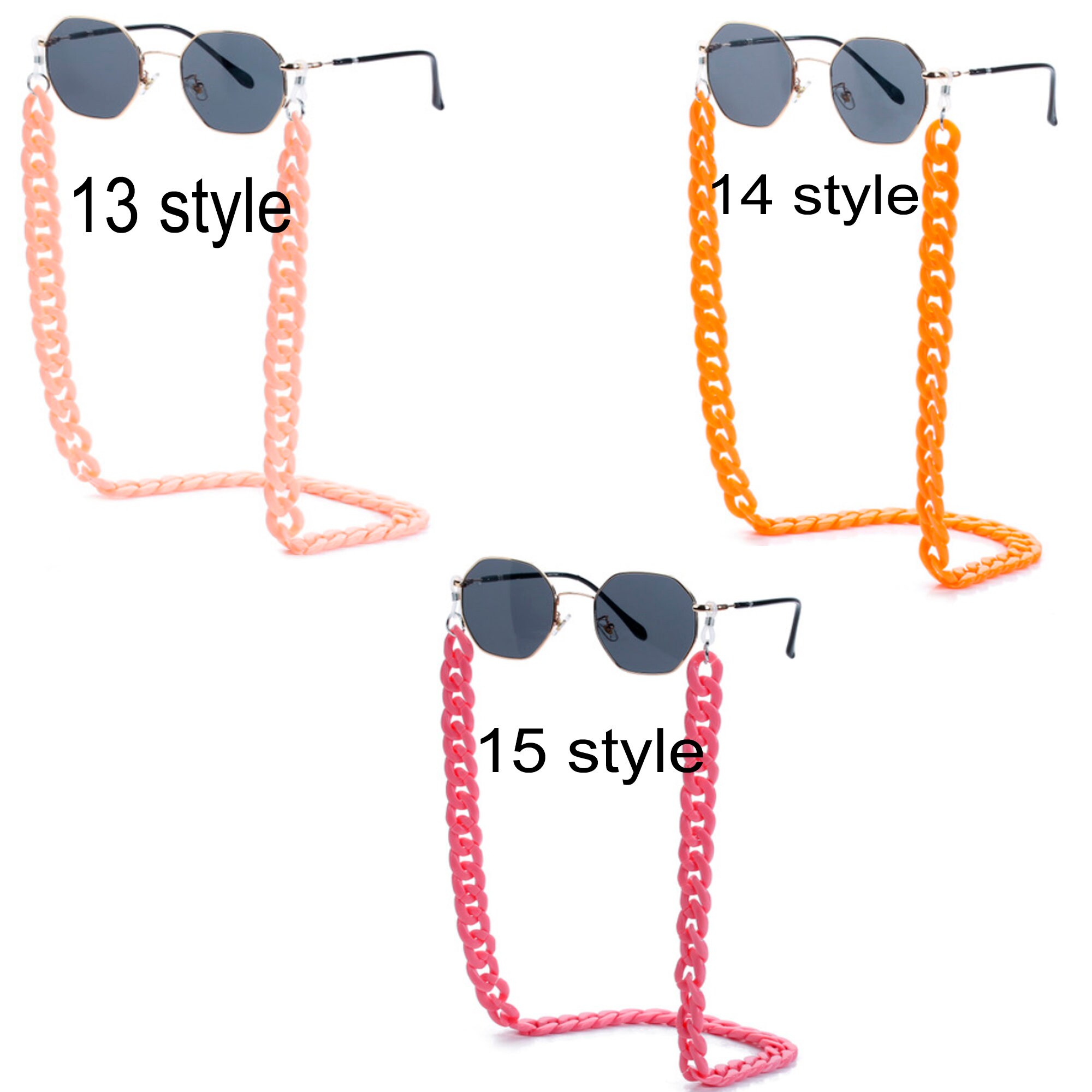 Eyeglass chain Acrylic Chains Eyewear Retainer Sunglasses Etsy