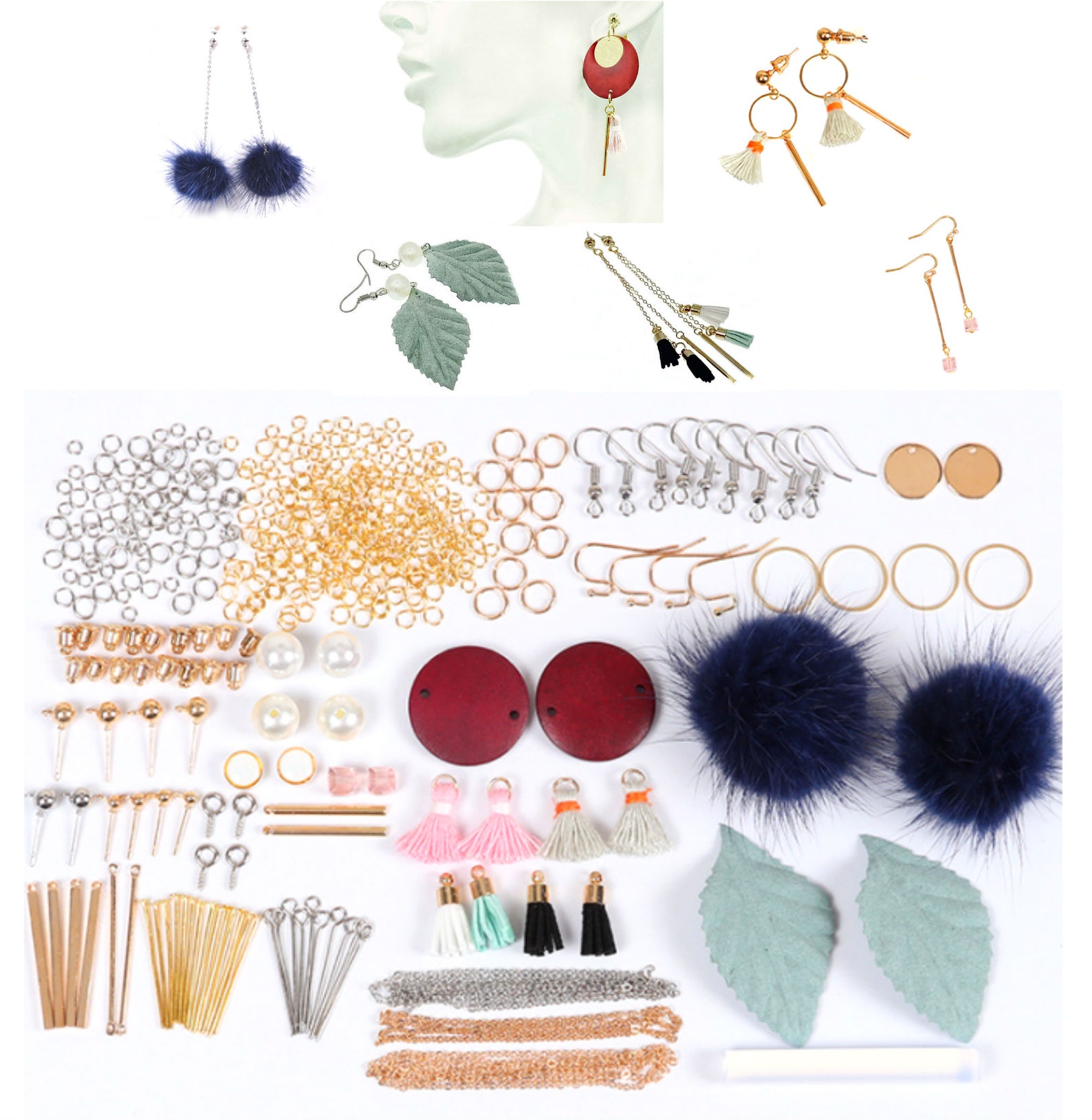 DIY Earring Kit Earring Making Jewelry Making Kit Dangle Etsy