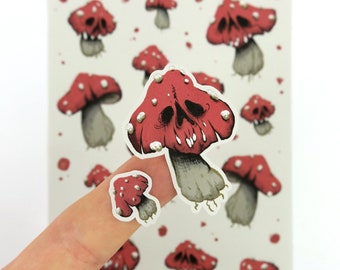 12 matte stickers "Fly agaric"