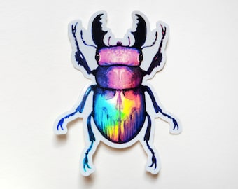 Beetle sticker holographical