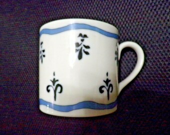 4X Swid Powell Coffee Tea Cup Taffeta Pattern Beige Gold by Freddie Leiba