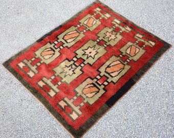 2.8x5 ft. Kilim Rug Rare Rug Oushak Rug Turkish Rug Aztec Rug Turkish Rug Nomatic Rug Anatolian Rug Decorative Rug Vintage Rug